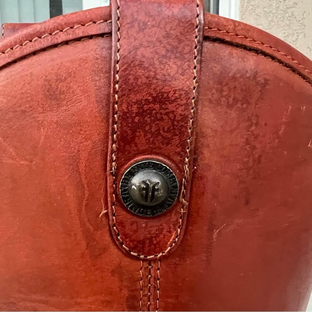 Frye Melissa Button Riding Boot in Cognac Women Size 6 - Picture 7 of 10